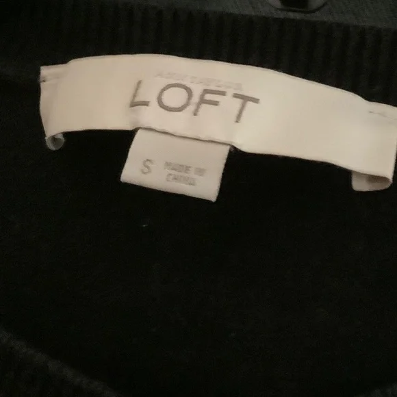 Black Loft Sweater 3/4 sleeve S - Picture 2 of 4
